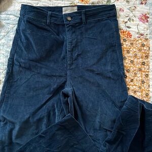 High rise corduroy pants